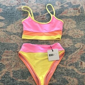 Beach Riot Bikini - Pink, Yellow, and Orange